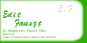 edit fauszt business card